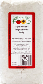 Glutenfreies Hafermehl 800g DENVER FOOD